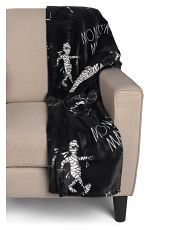 Monster Mash Skeleton Plush Throw | Halloween | T.J.Maxx | TJ Maxx