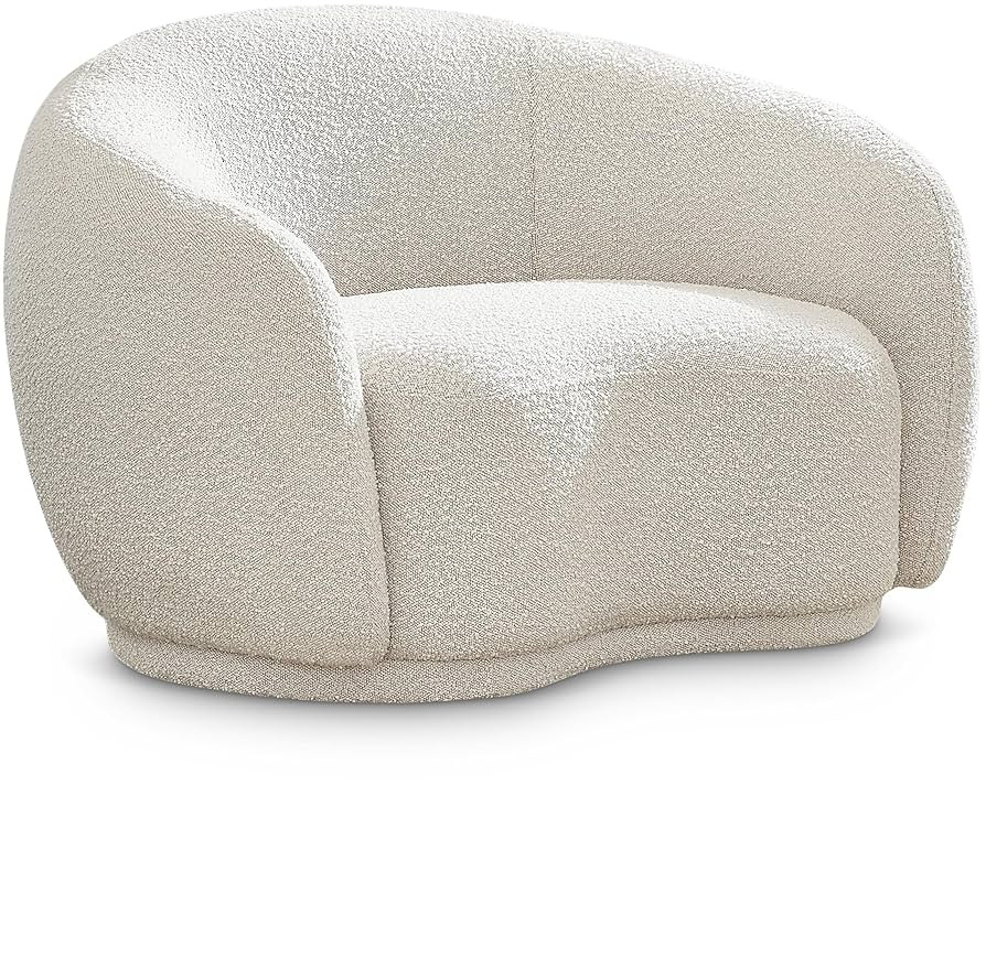 Meridian Furniture 693Cream-C Hyde Collection Modern | Contemporary Boucle Fabric Upholstered Acc... | Amazon (US)