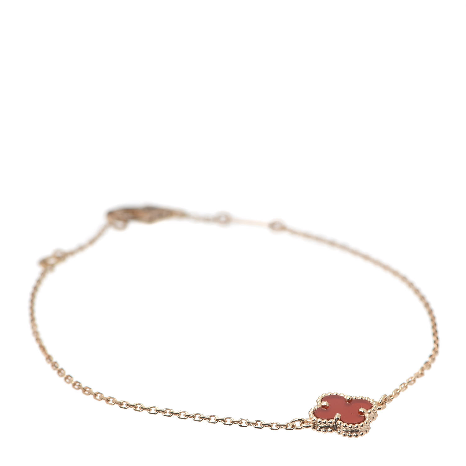 VAN CLEEF & ARPELS

 18K Rose Gold Carnelian Sweet Alhambra Bracelet | Fashionphile