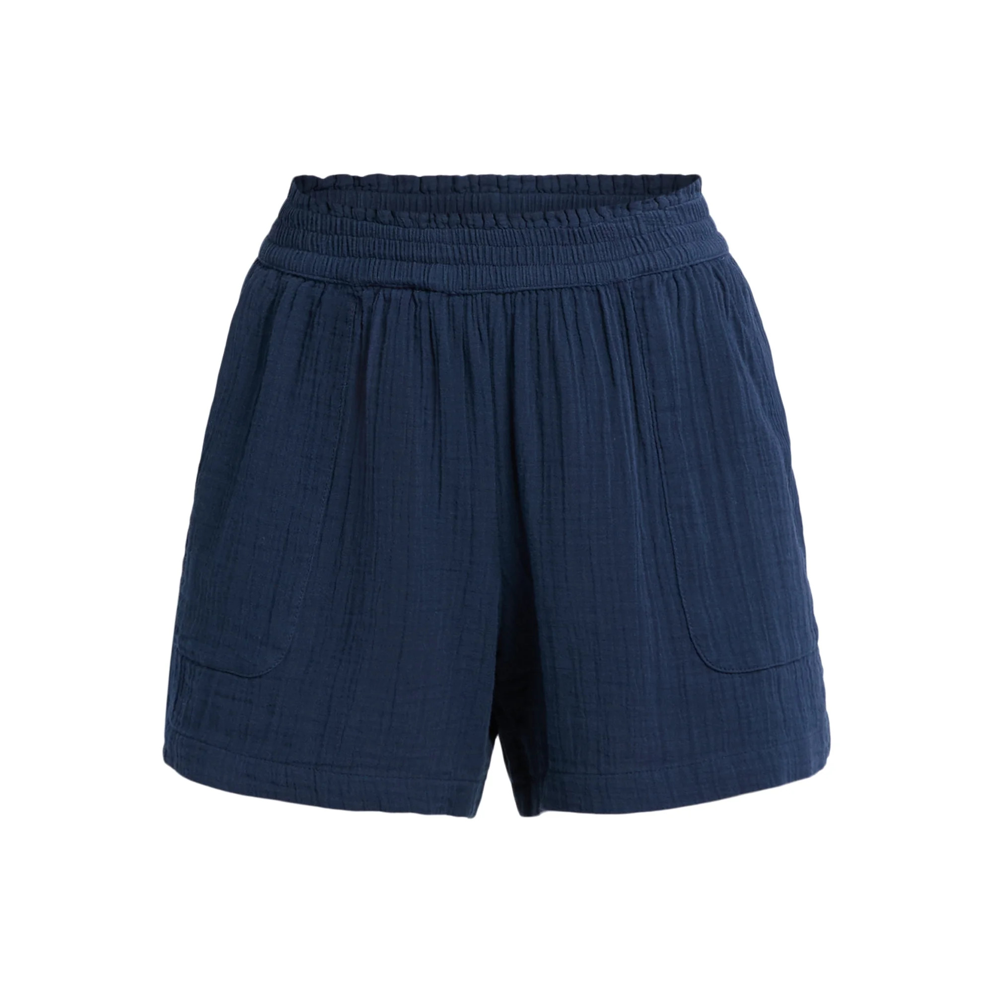 Time and Tru Women's Double Cloth Cotton Shorts, Sizes XS-XXXL | Walmart (US)