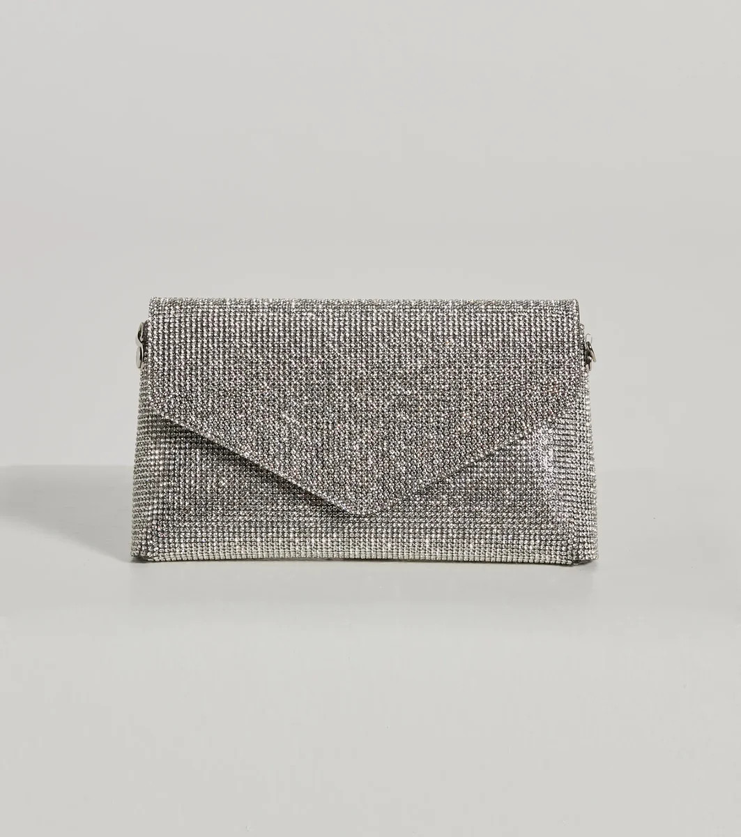 Sparkle Effect Rhinestone Crossbody Purse | Windsor Stores