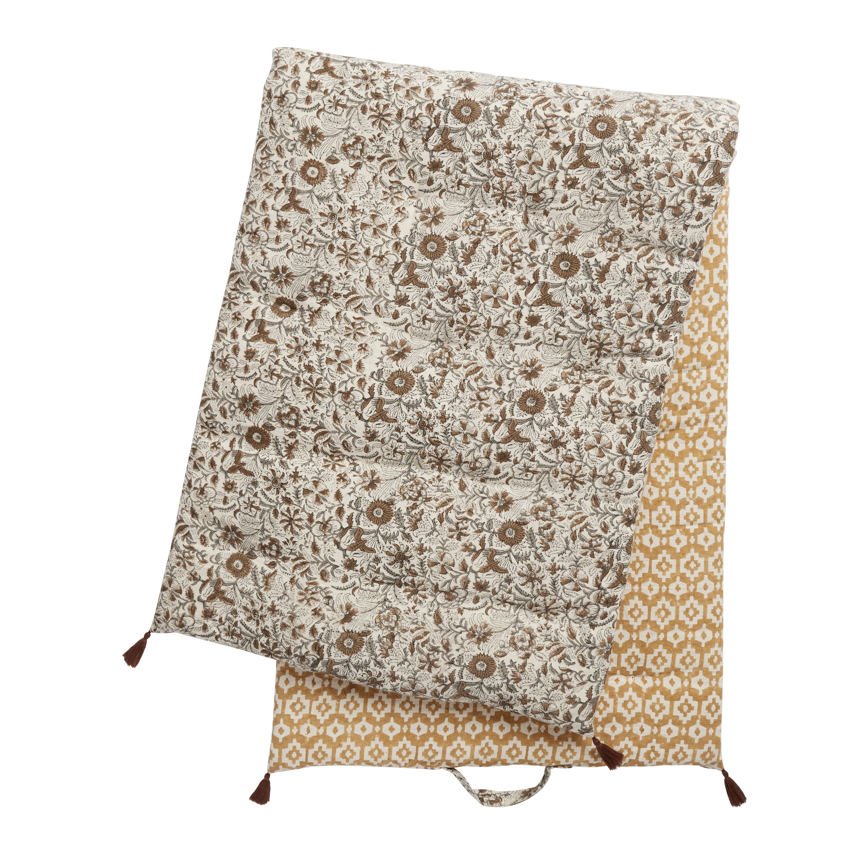 Floral Block Print Lounge Cushion | World Market