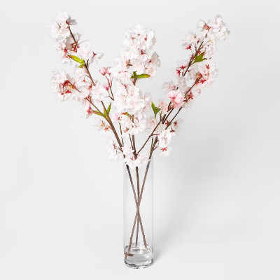 27" x 14" Artificial CherryBlossom Arrangement Pink/W…… | Target