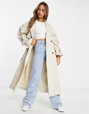 ASOS DESIGN chuck on trench in natural | ASOS (Global)