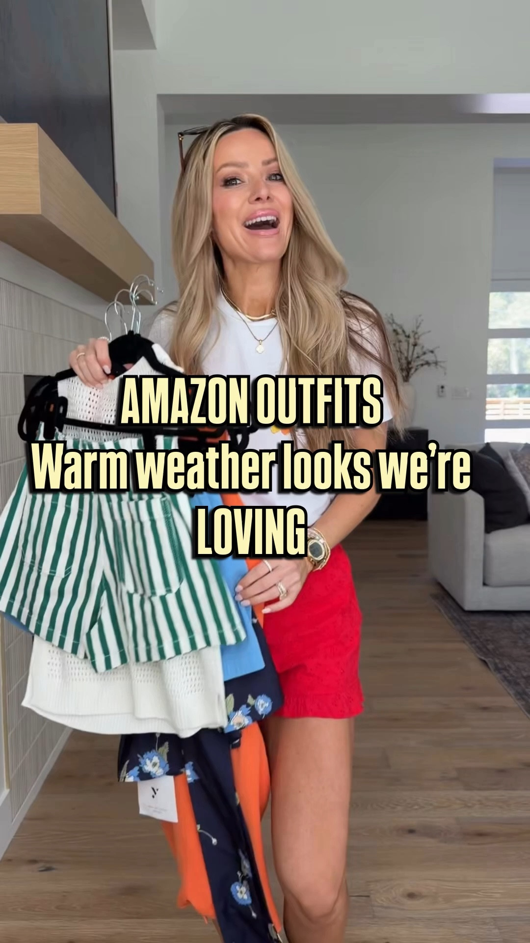 Amazon warm weather outfits you’ll actually reach for ☀️ comment AMAZON and I’ll send you the details 

these are the easy throw-on-and-go looks that still feel put together.

Lightweight tees, breezy shorts, comfy sets, and those little pops of color that make an outfit feel styled without trying. Perfect for everyday summer outfits, casual mom style, vacation looks, and running out the door in 5 minutes but still looking cute.

Affordable Amazon fashion that fits into a neutral chic summer capsule wardrobe… but with just enough fun.

#AmazonFashion #AmazonOutfits #SummerOutfitIdeas #EverydayStyle #AffordableFashion