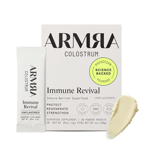 ARMRA Colostrum™ Powder | Unflavored | Gut Health & Bloating | Skin & Hair | Immunity | Keto, Gluten & Fat-Free | 30 Servings | Amazon (US)