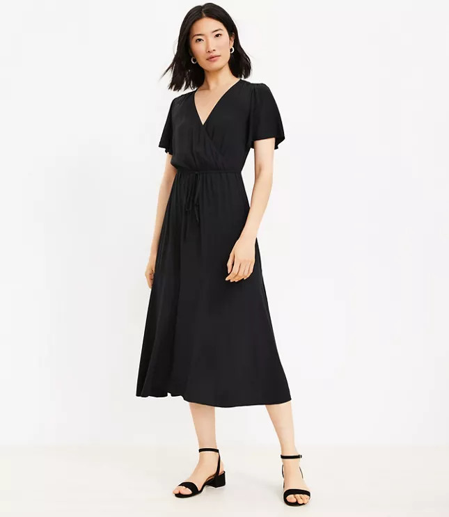 Midi Wrap Dress | LOFT