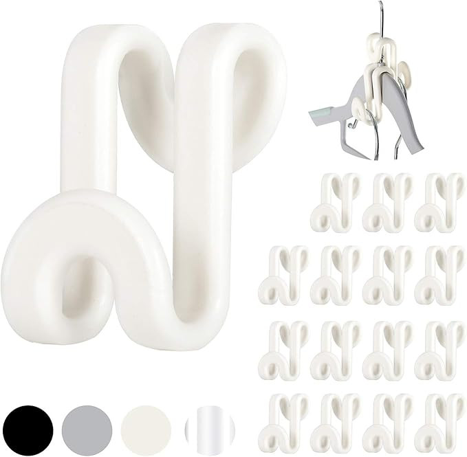 Mini Cascading Hanger Hooks, 60 Pcs Plastic Connector Hooks for Velvet Hanger or Clothes Hangers,... | Amazon (US)
