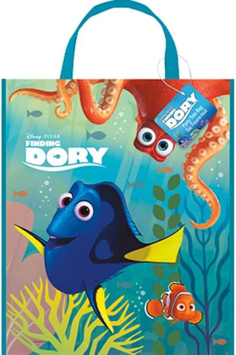 Disney Finding Dory Plastic Tote Bag - 13" x 11", 1 Pc | Amazon (US)