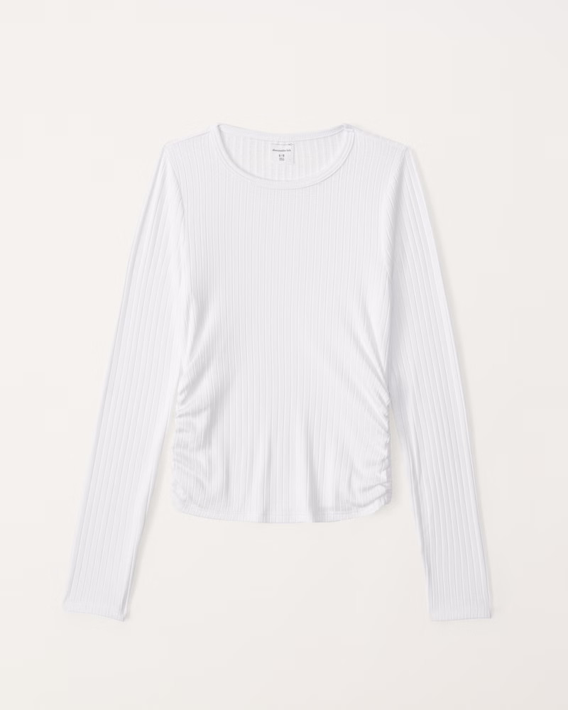 essential long-sleeve cozy crewneck tee | Abercrombie & Fitch (US)