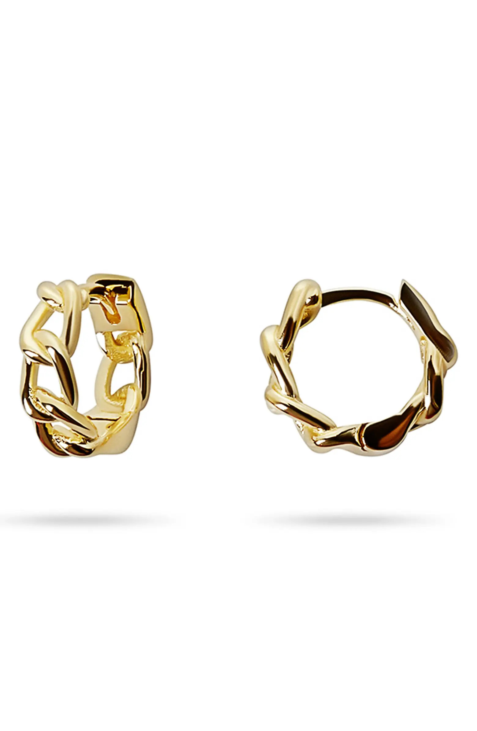 The Tiny Curb Link Hoop Earrings | Nordstrom