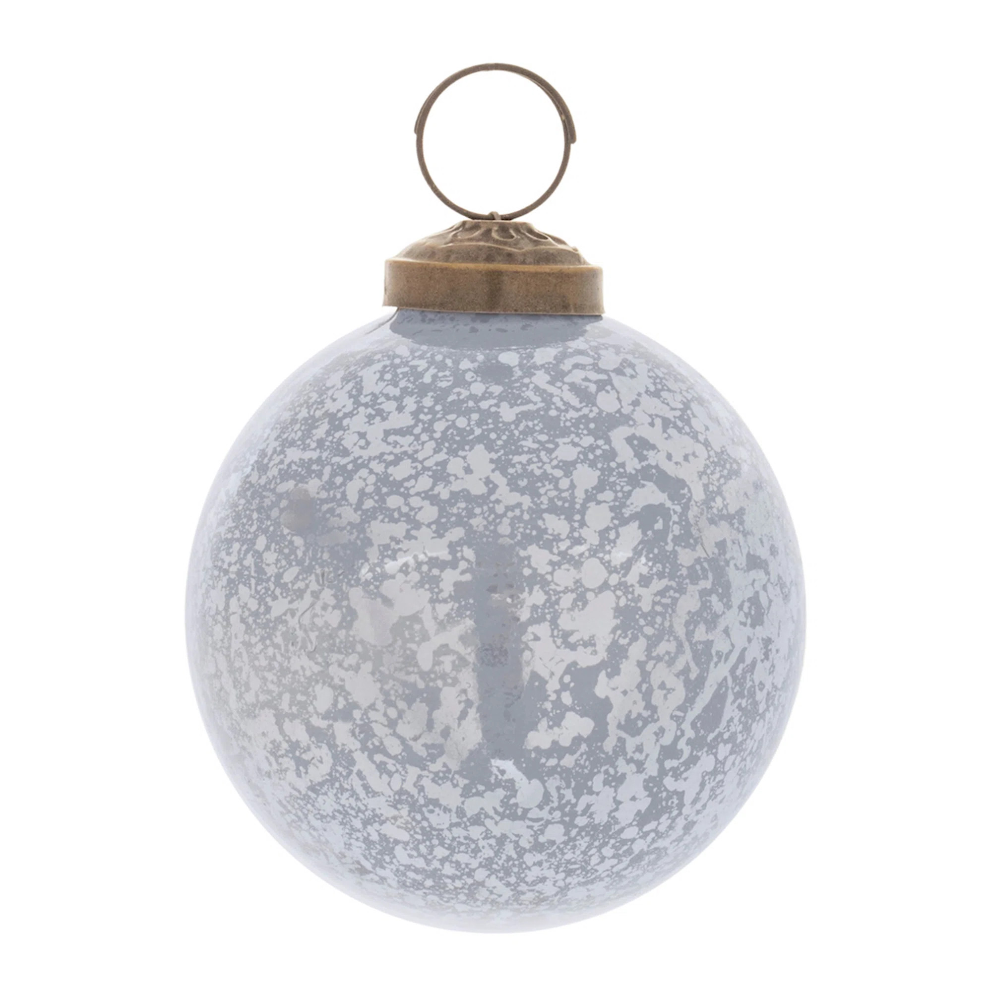 Slate Blue Soda Lime Glass Ball Ornament (Set of 6) | Wayfair North America