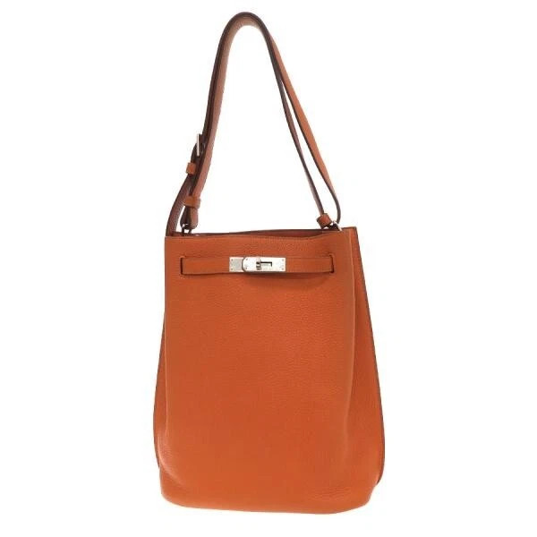 HERMES So Kelly 22 Leather Shoulder Bag Handbag O engraved 2011 Women Orange | eBay US