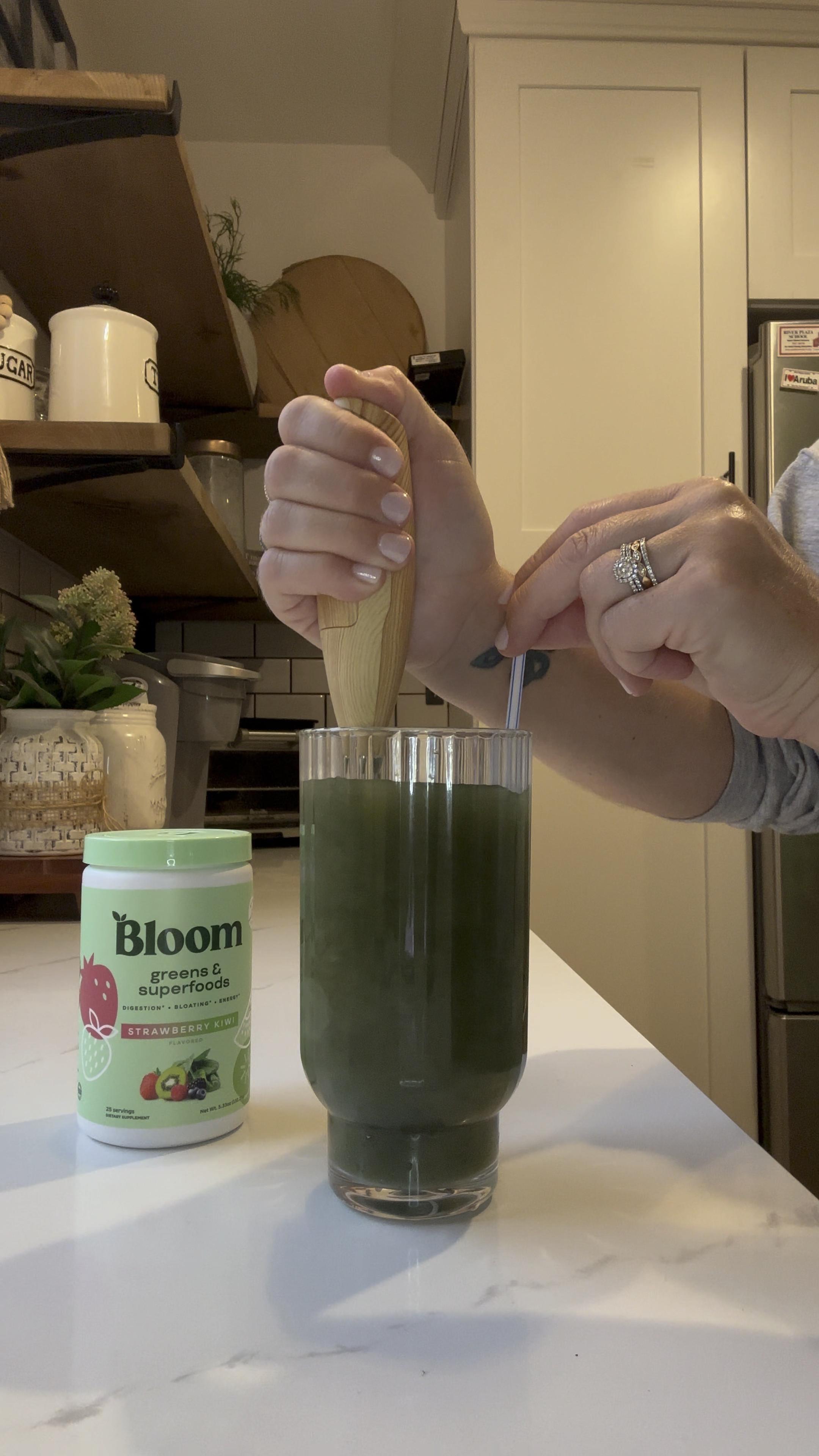 Still loving my bloom but missing the packets. The tub bothers me when I try to screw the lid on with the scoop inside 😂 
Also obsessed with my little frother!! It’s all about the aesthetic  

#LTKBeauty #LTKFitness #LTKHome