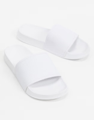 ASOS DESIGN sliders in white | ASOS (Global)