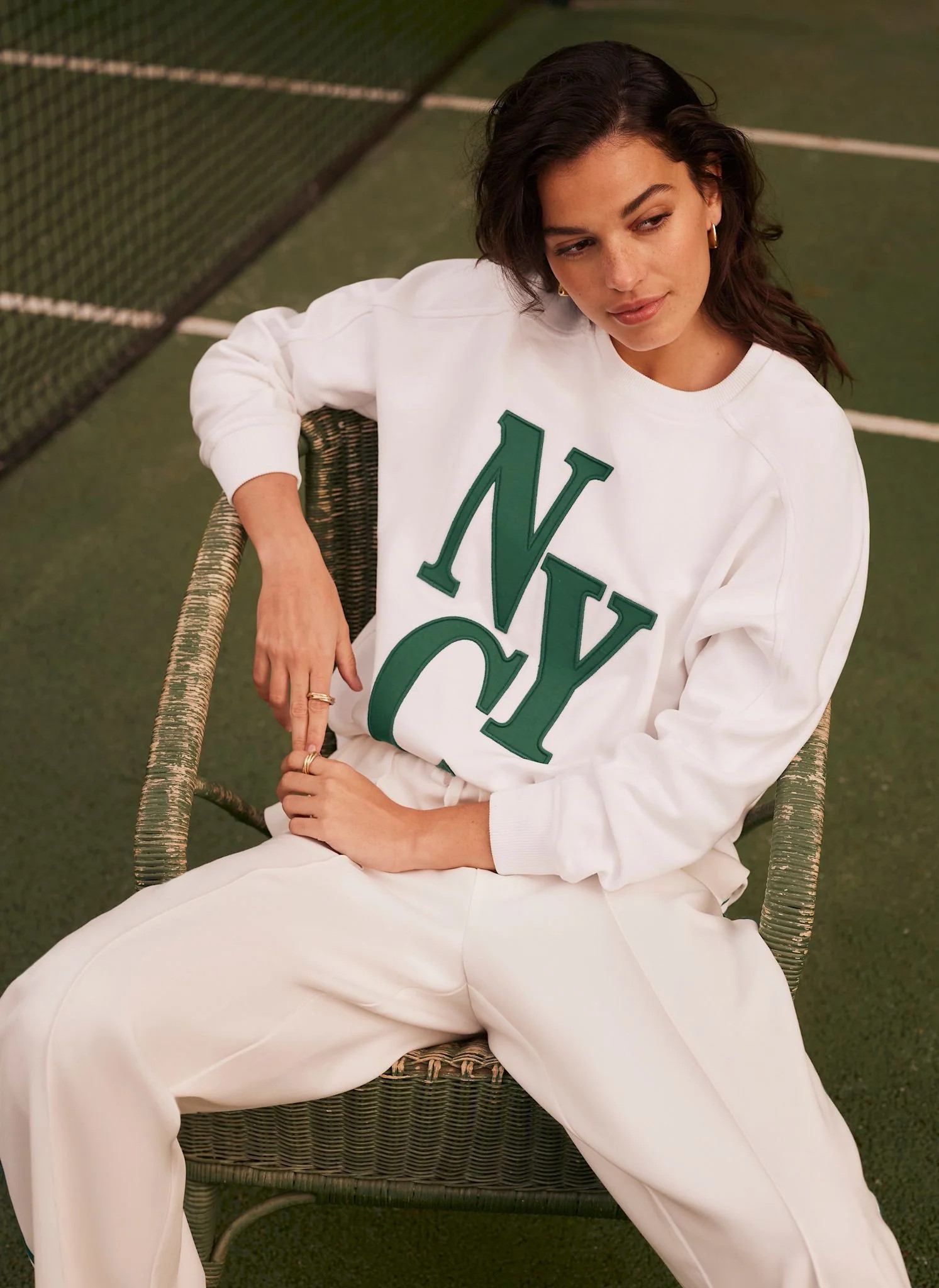 White New York Sweatshirt | Mint Velvet
