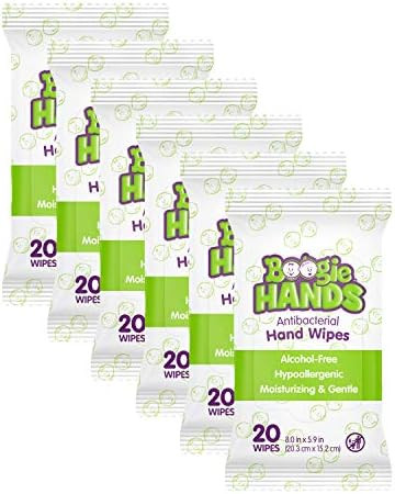 Hand Sanitizer Wipes by Boogie Wipes, Alcohol-Free, Hypoallergenic and Moisturizing Aloe, Boogie ... | Amazon (US)