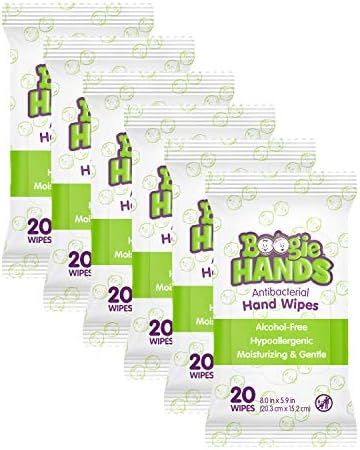 Amazon.com: Hand Sanitizer Wipes by Boogie Wipes, Alcohol-Free, Hypoallergenic and Moisturizing A... | Amazon (US)