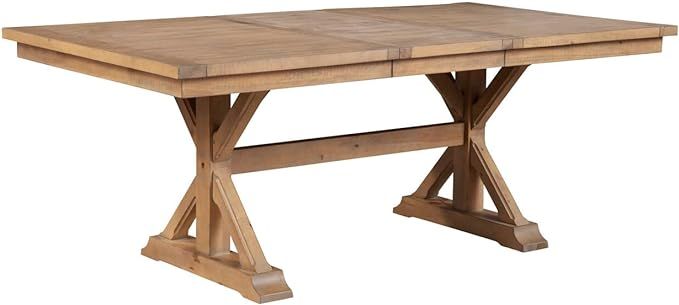 Alpine Furniture Arlo Wood Dining Table in Natural Brown | Amazon (US)
