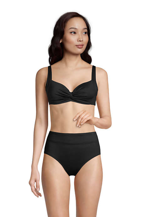 Women's DD-Cup Chlorine Resistant Twist Front Underwire Bikini Top Swimsuit Adjustable Straps | Lands' End (US)