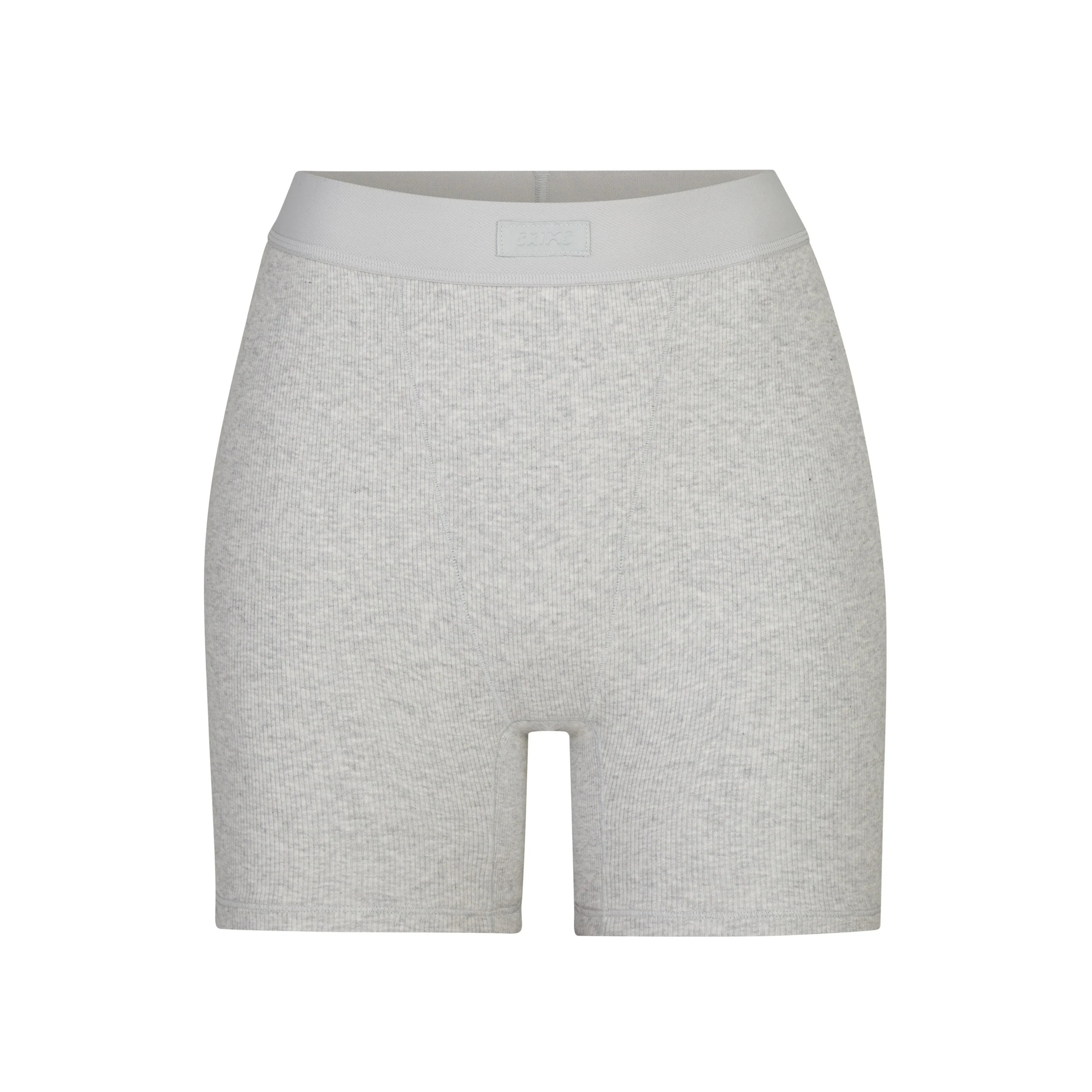 COTTON RIB BOXER | LIGHT HEATHER GREY | SKIMS (US)