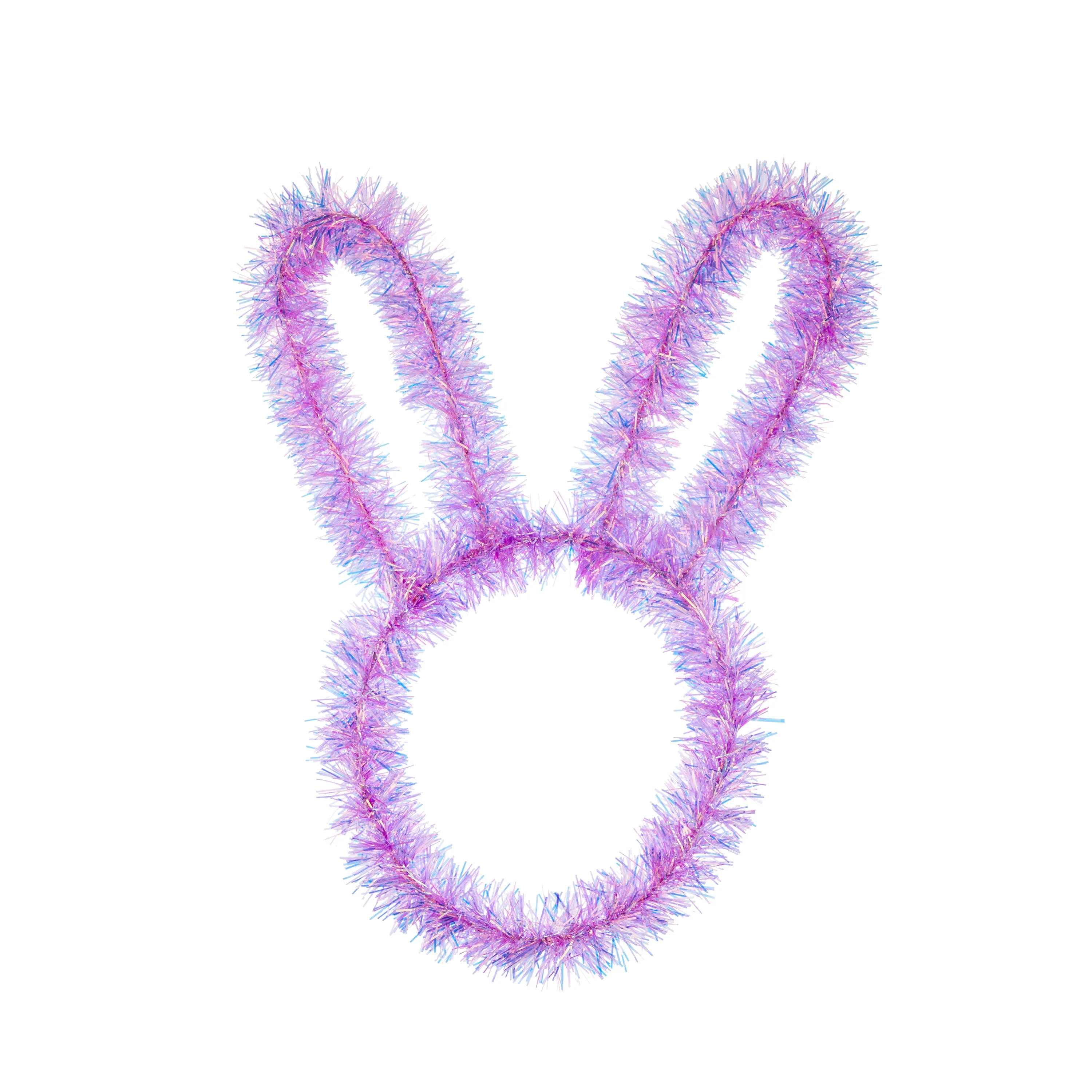 Easter Purple Tinsel Bunny Hanging Decoration, 12 in, by Way To Celebrate | Walmart (US)