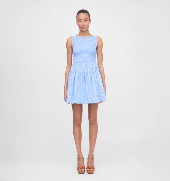 The Cosima Mini Nap Dress - Blue Stripe | Hill House Home US