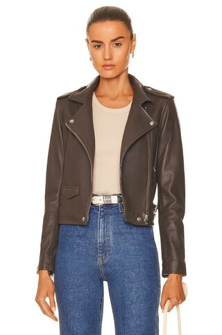 IRO Ashville Jacket in Khaki | FWRD | FWRD 