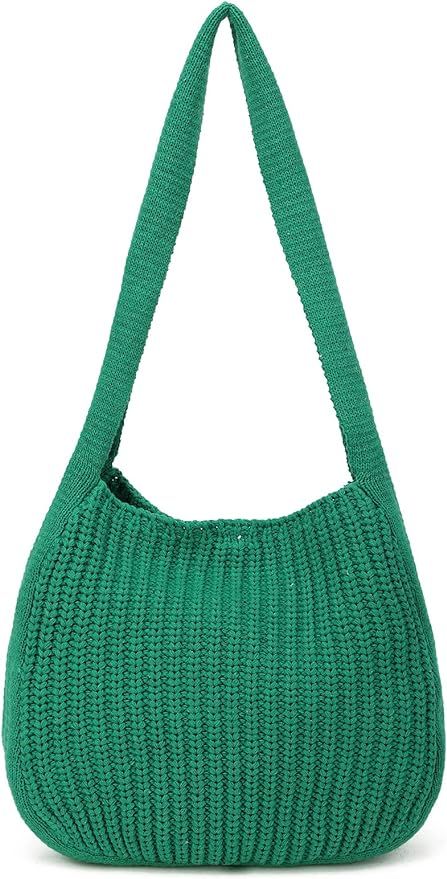 ENBEI Women's Shoulder Handbags Crocheted Bags Large knit bag Tote bag aesthetic for school cute ... | Amazon (US)