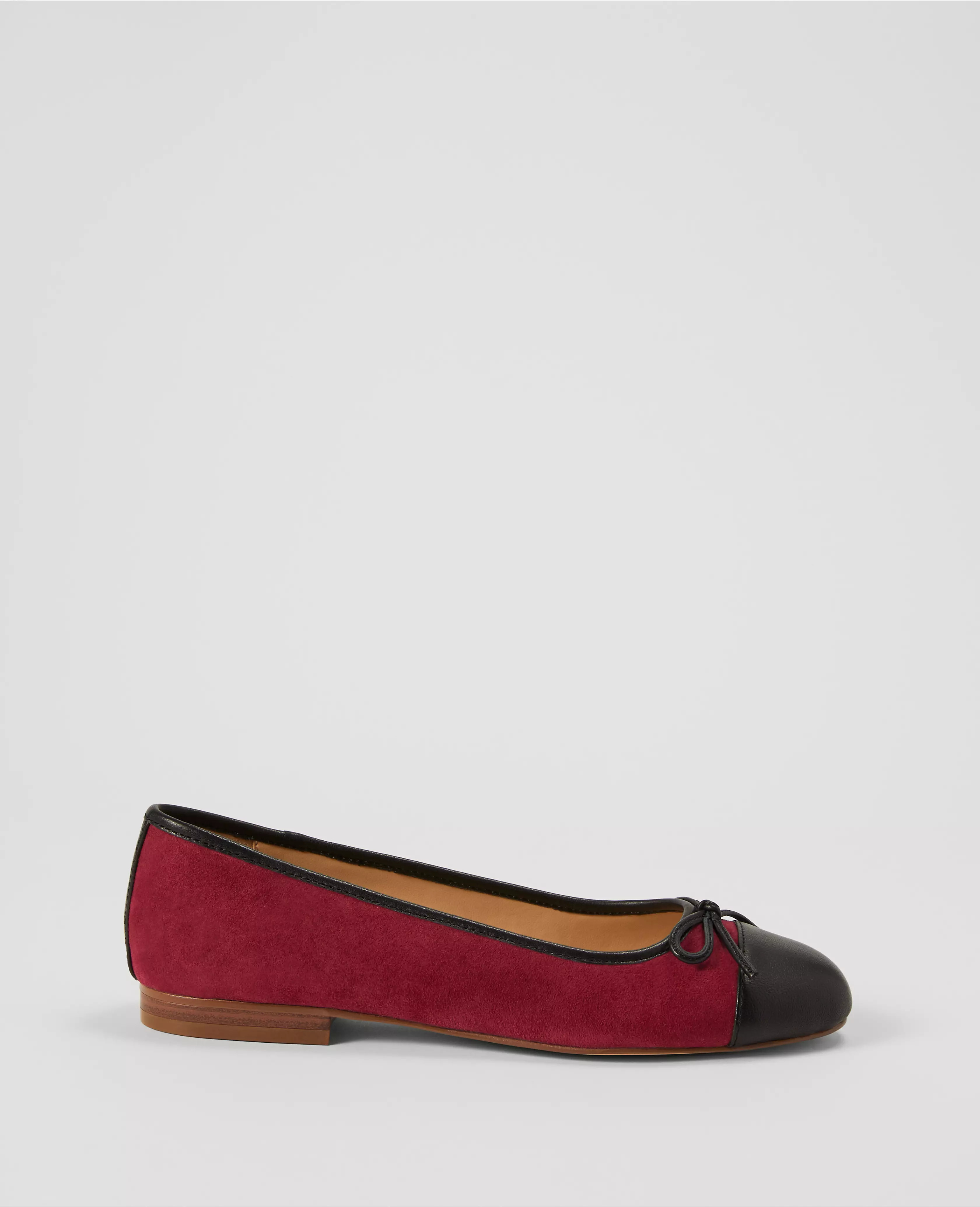 Cap Toe Suede Ballet Flat | Ann Taylor (US)