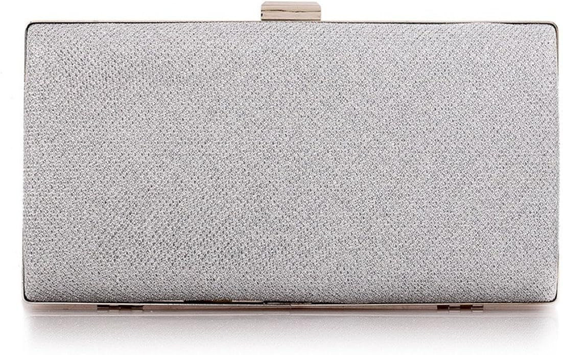 Womens Vintage Envelope Clutch Silver Evening Handbag For Cocktail/Wedding/Party | Amazon (US)