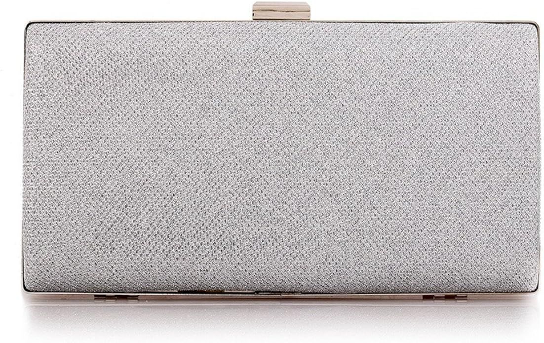 Womens Vintage Envelope Clutch Silver Evening Handbag For Cocktail/Wedding/Party | Amazon (US)