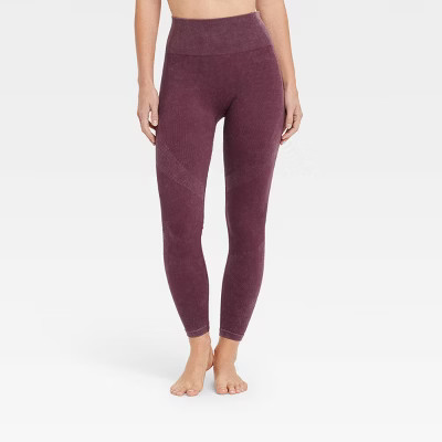 Women's High-Rise Ribbed Seamless 7/8 Leggings - JoyLab™ | Target