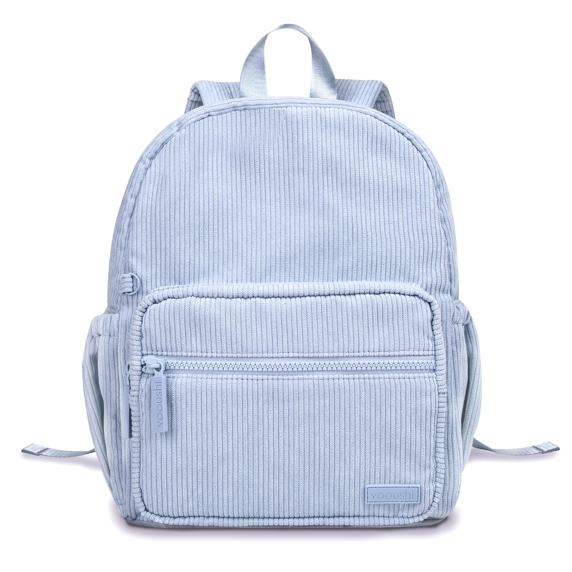 Sky Blue Corduroy Backpack | Yooushi