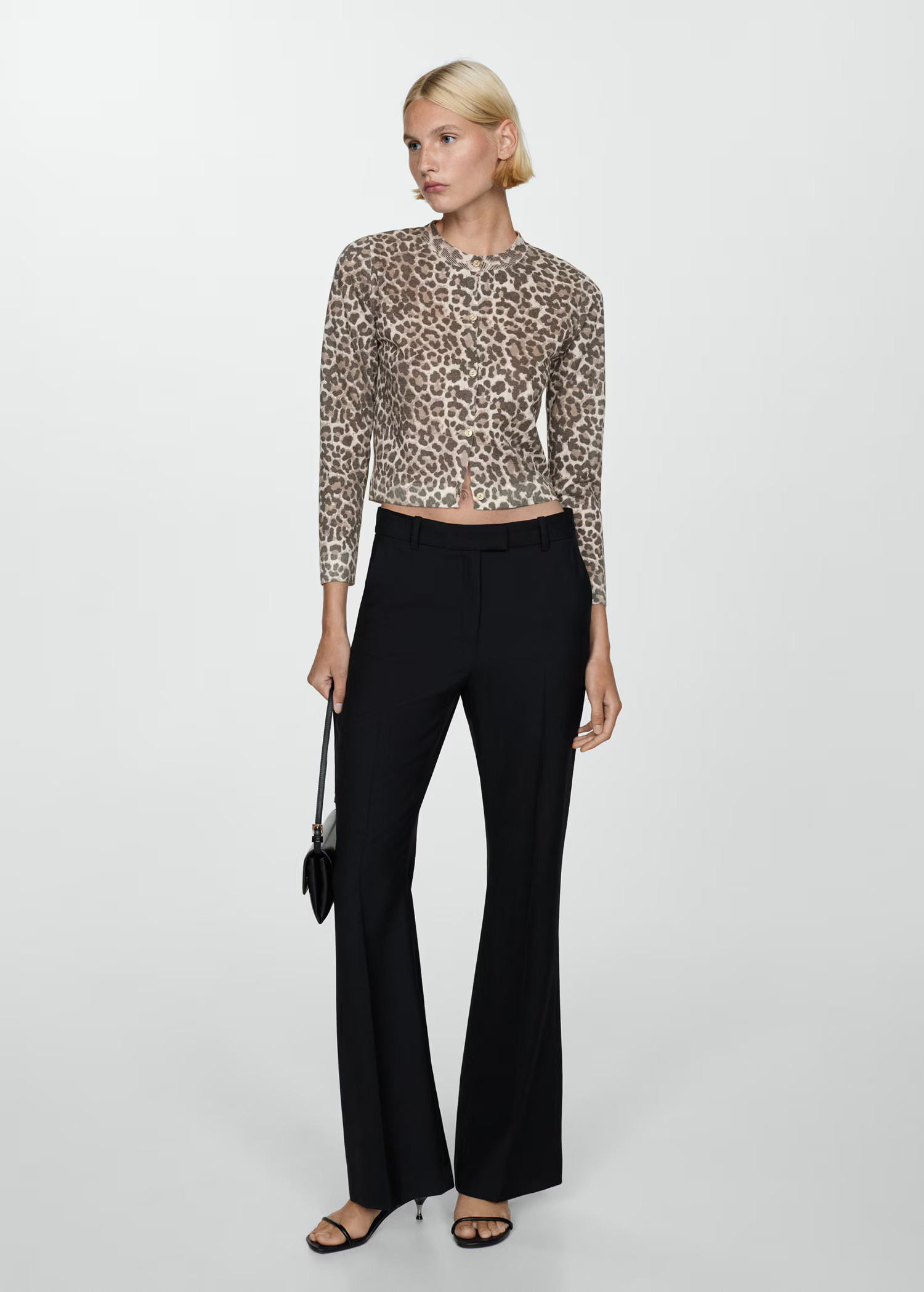 Leopard knit cardigan - Woman | MANGO USA | MANGO (US)