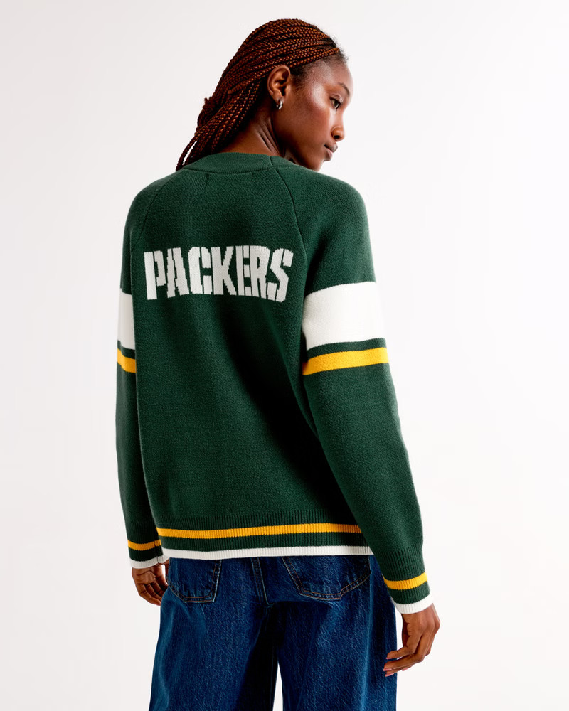 Women's Green Bay Packers LuxeLoft Cardigan | Women's New Arrivals | Abercrombie.com | Abercrombie & Fitch (US)