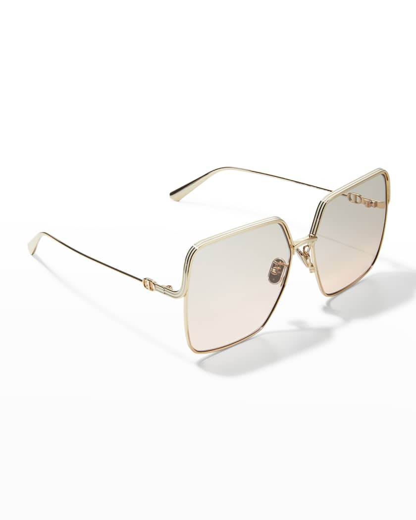 Dior Oversized Square Metal Sunglasses | Neiman Marcus