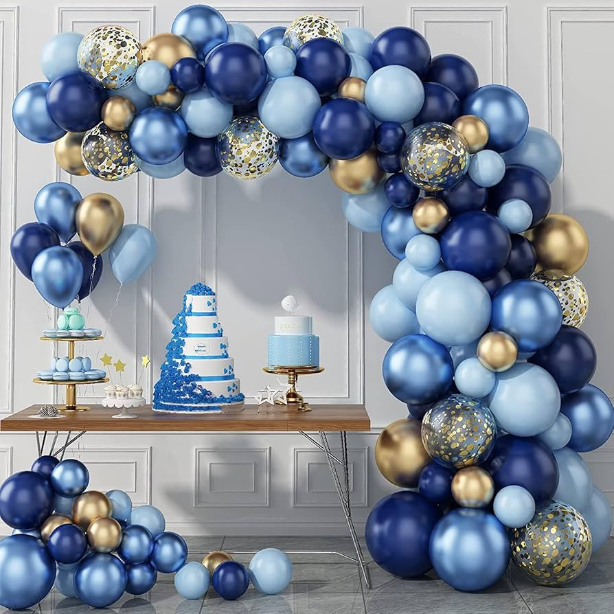 Archloon Blue Balloon Arch Kit, 134pcs Blue Balloon Garland Kit with Metallic, Macaron blue Ballo... | Amazon (US)