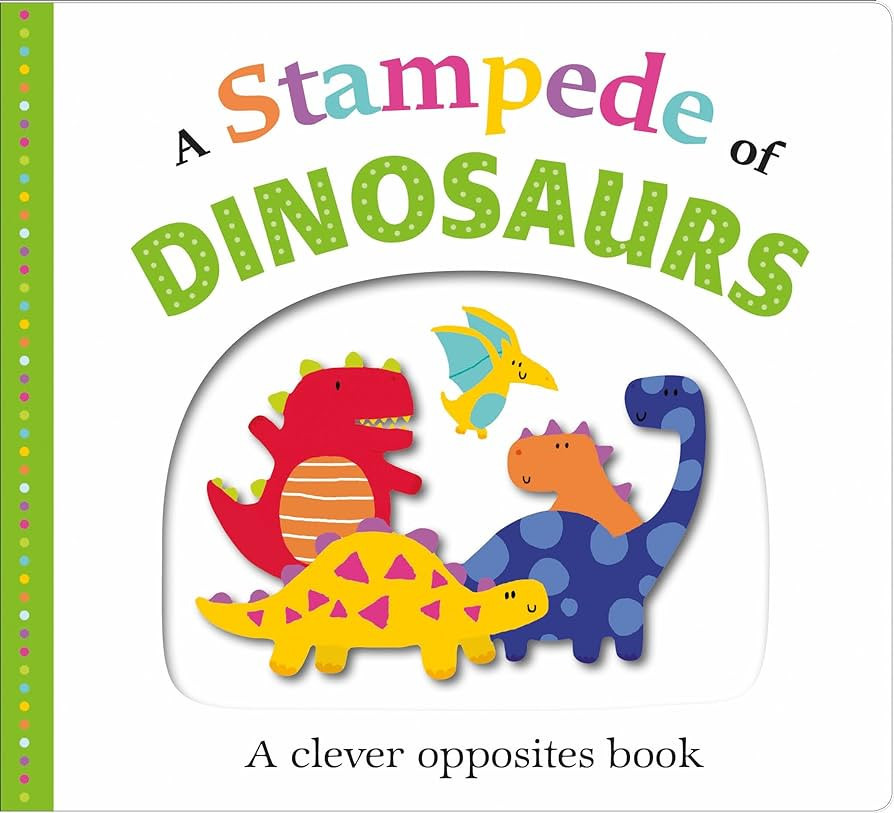 Picture Fit Board Books: A Stampede of Dinosaurs: A Clever Opposites Book | Amazon (US)