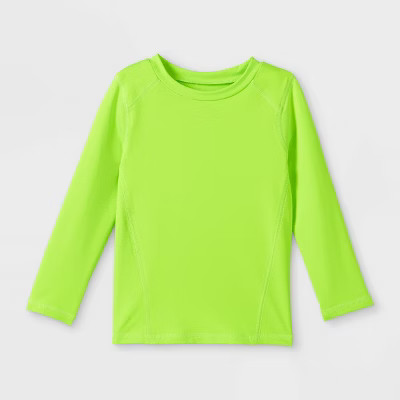 Toddler Boys' Solid Long Sleeve Rash Guard - Cat & Jack™ Green | Target