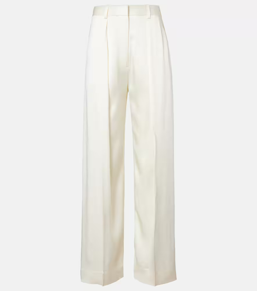 Victoria Beckham Satin wide-leg pants | Mytheresa (INTL)