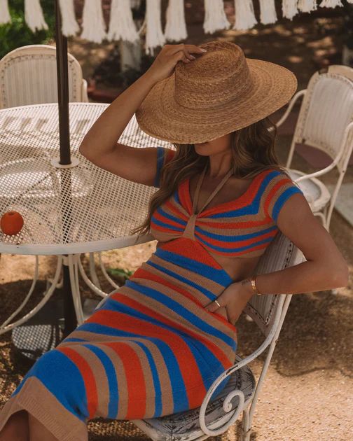 Alessa Striped Knit Maxi Dress | VICI Collection