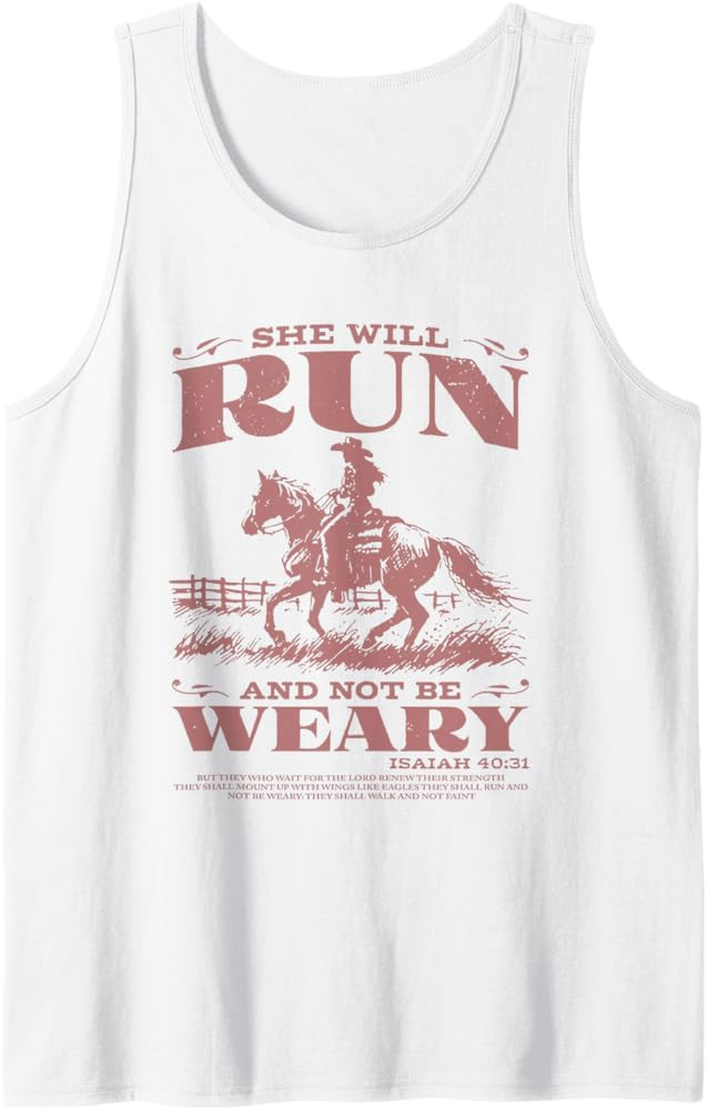 She Will Run and Not Be Weary Tank Top | Amazon (US)