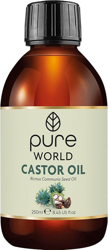 Pure World Natural Castor Oil 250ML 8.45 Fl.Oz. Cold & Fresh Pressed 100% Pure and Undiluted Hexa... | Amazon (US)