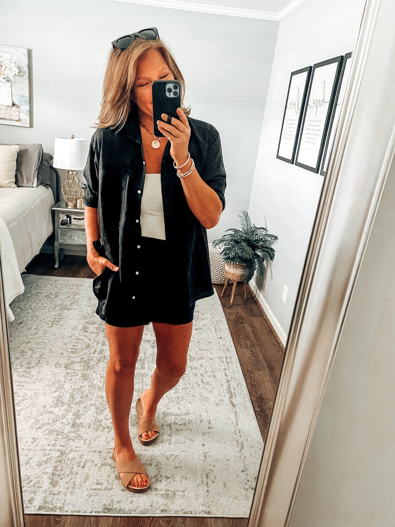 These linen pieces come in a variety of colors and sizes. I’m loving these shorts (with pockets) styled with the tank and linen shirt. I also love the versatility, and not to mention you can mix and match your make tons of outfits. I’m wearing my regular size (medium)  

#oldnavy #summeroutfit #linenoutfit #shorts #oldnavyoutfits #sale #over40 #styleover40

#LTKStyleTip #LTKOver40 #LTKFindsUnder50