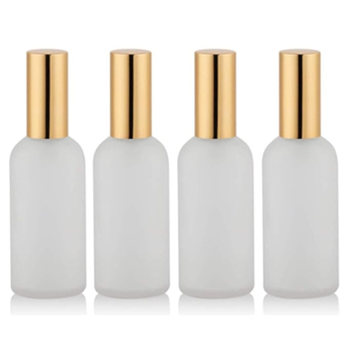 Frosted Glass Spray Bottle 4 Pcs Fine Mist Atomizer Fragrance Perfume Empty Bottles Aromatherapy ... | Amazon (US)