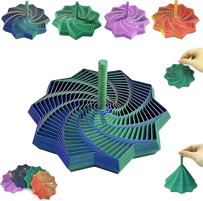 3D Printed Expanded Sensory Fidget Star,Expandable Fractal Fidget Toys Hexagon with Handle,Honeyc... | Amazon (US)