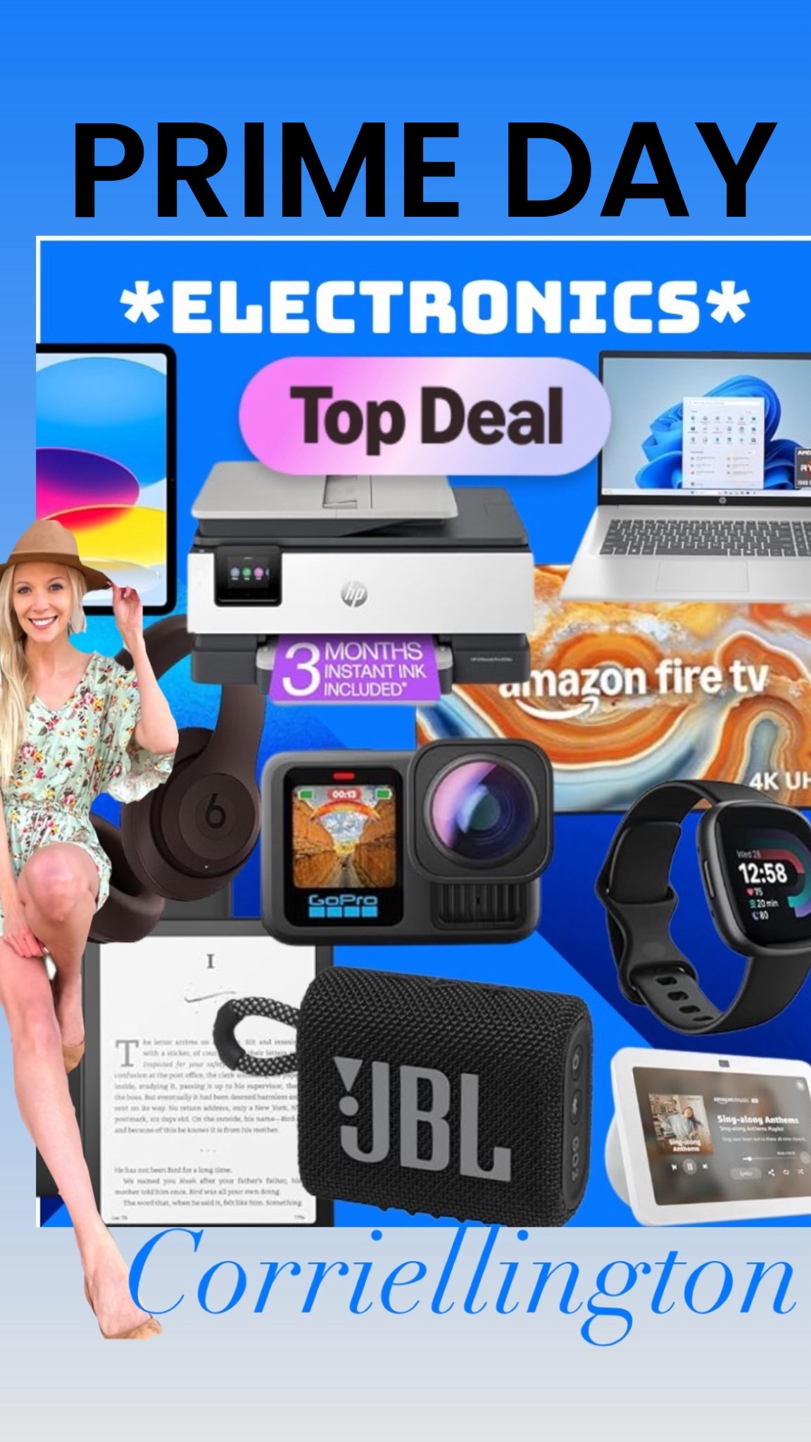 Amazon prime Day deals for electronics
iPad deals 
Laptop on sale 
JBL portable Bluetooth speaker
GoPro camera
Apple Watch
Fitbit
Kindle
Amazon fire TV
Big screen TV on sale
Over ear headphones on sale



#LTKFindsUnder100 #LTKMens #LTKSaleAlert