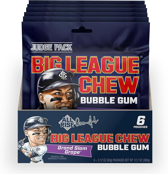 New! Big League Chew JUDGE Pack- Grand Slam Grape | Pack of 6 Bags (2.12oz Each) | Amazon (US)