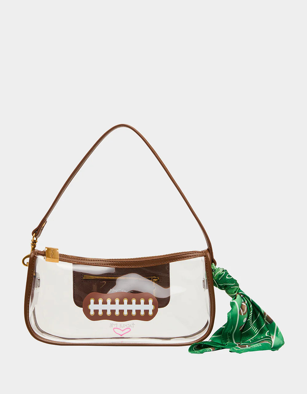 MISS TOUCHDOWN Clear Football Sports Scarf Women's Shoulder Bag | Betsey Johnson